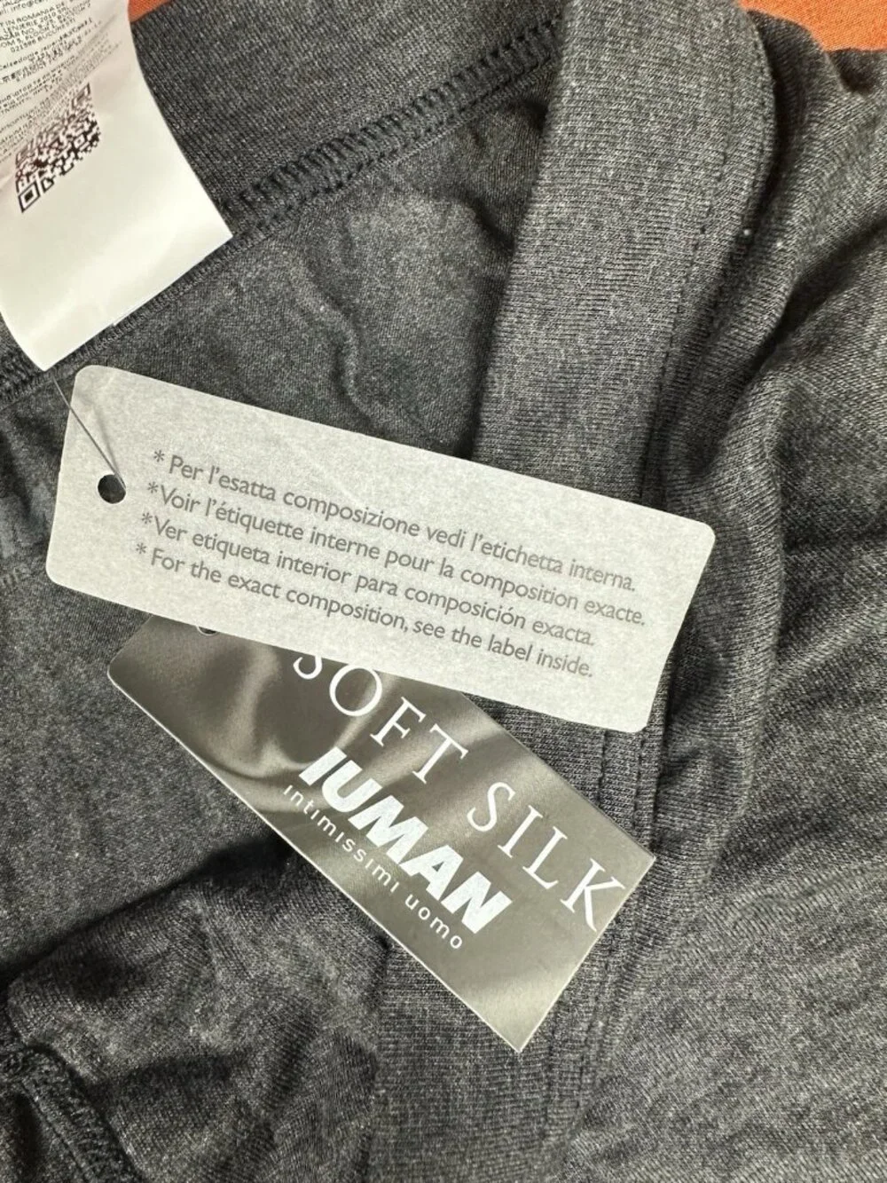 Intimissimi Uomo Soft Silk Boxer Iuman  Briefs XL Gray Modal Blend SBU23A NWT